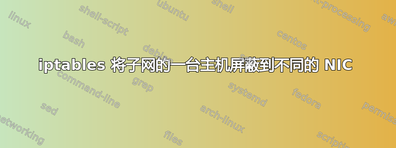 iptables 将子网的一台主机屏蔽到不同的 NIC