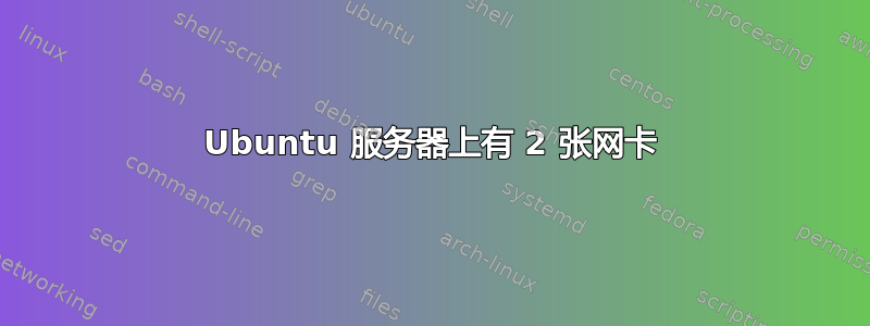 Ubuntu 服务器上有 2 张网卡