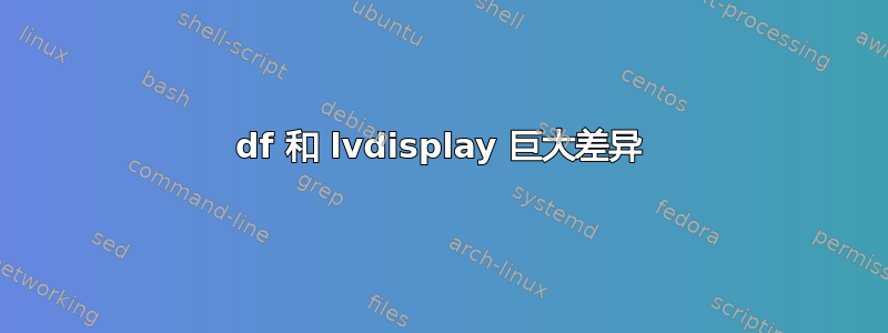 df 和 lvdisplay 巨大差异