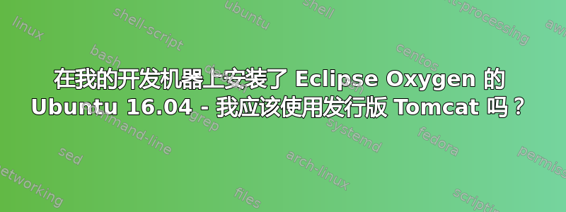 在我的开发机器上安装了 Eclipse Oxygen 的 Ubuntu 16.04 - 我应该使用发行版 Tomcat 吗？