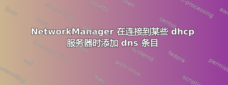 NetworkManager 在连接到某些 dhcp 服务器时添加 dns 条目