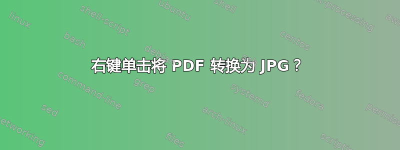 右键单击将 PDF 转换为 JPG？