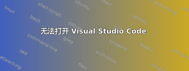 无法打开 Visual Studio Code