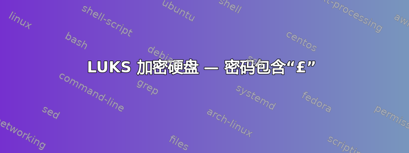 LUKS 加密硬盘 — 密码包含“£”