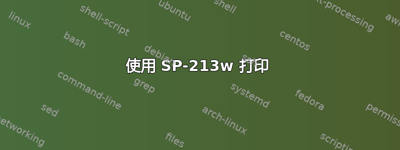 使用 SP-213w 打印