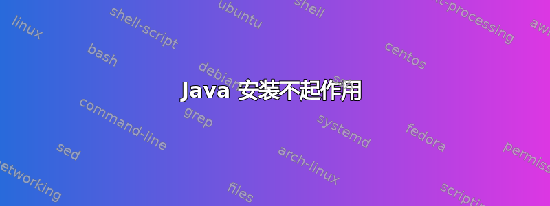 Java 安装不起作用