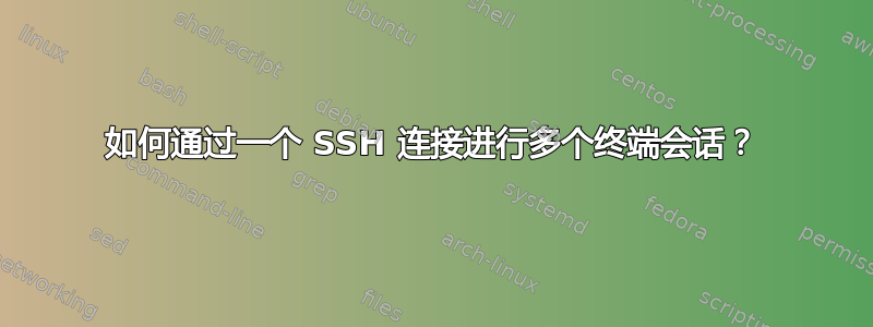 如何通过一个 SSH 连接进行多个终端会话？