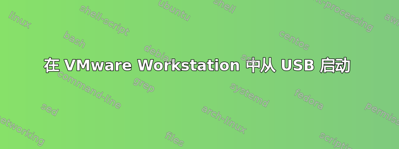 在 VMware Workstation 中从 USB 启动