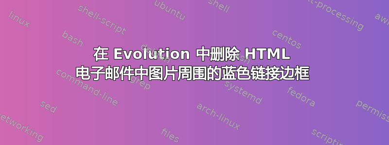 在 Evolution 中删除 HTML 电子邮件中图片周围的蓝色链接边框