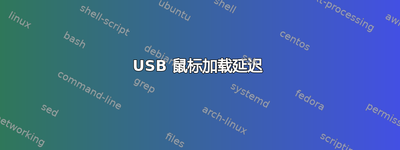 USB 鼠标加载延迟