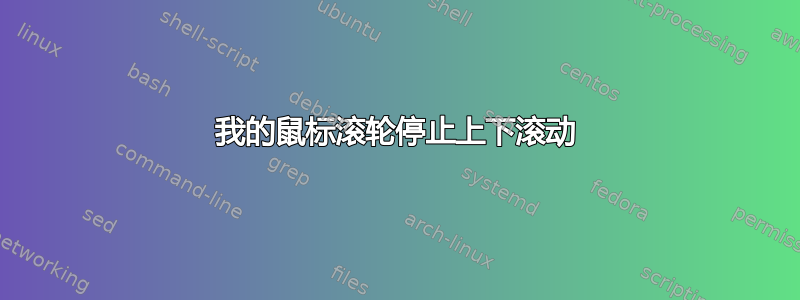 我的鼠标滚轮停止上下滚动