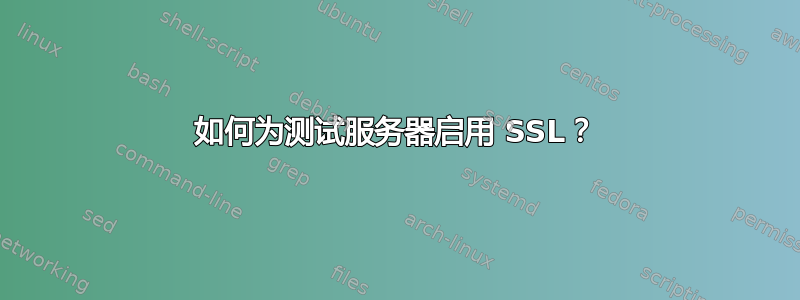 如何为测试服务器启用 SSL？