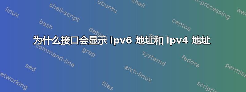 为什么接口会显示 ipv6 地址和 ipv4 地址