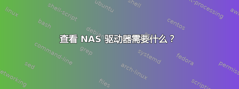 查看 NAS 驱动器需要什么？