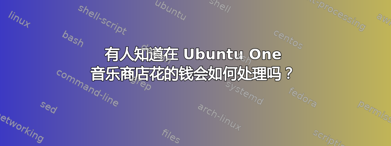 有人知道在 Ubuntu One 音乐商店花的钱会如何处理吗？