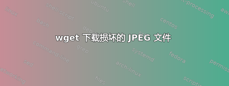 wget 下载损坏的 JPEG 文件