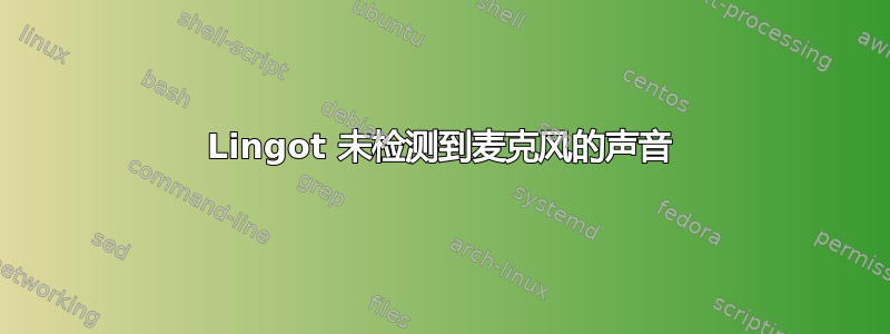 Lingot 未检测到麦克风的声音