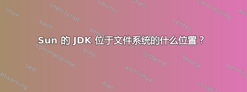 Sun 的 JDK 位于文件系统的什么位置？