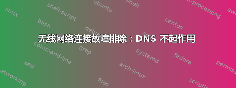 无线网络连接故障排除：DNS 不起作用