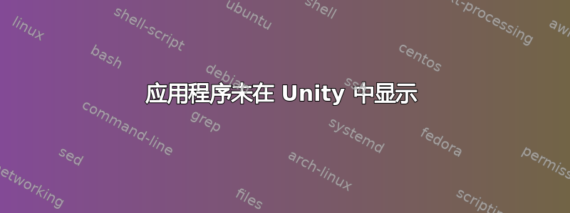 应用程序未在 Unity 中显示