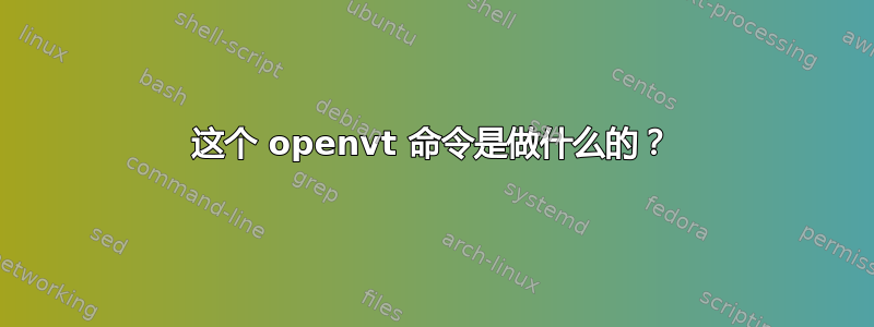 这个 openvt 命令是做什么的？