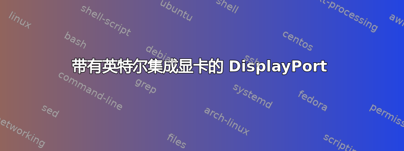 带有英特尔集成显卡的 DisplayPort