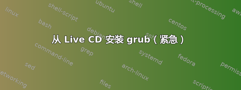 从 Live CD 安装 grub（紧急）