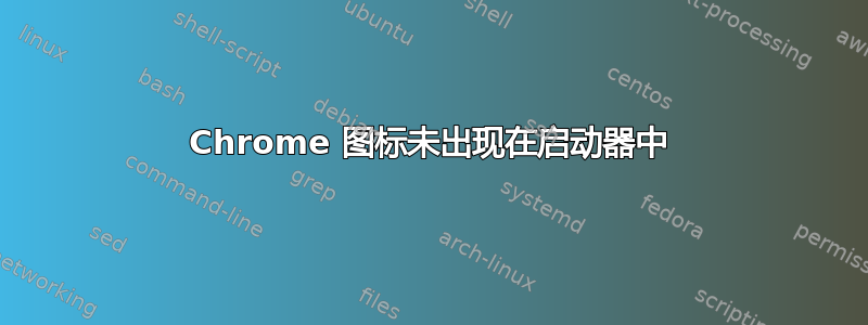 Chrome 图标未出现在启动器中