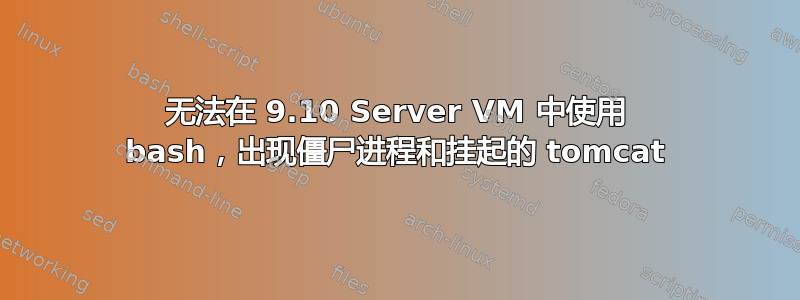 无法在 9.10 Server VM 中使用 bash，出现僵尸进程和挂起的 tomcat