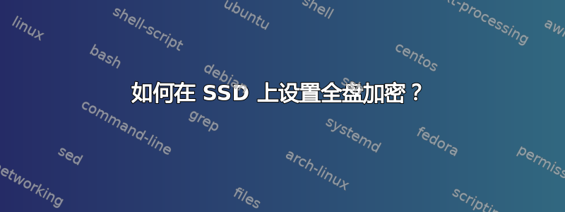 如何在 SSD 上设置全盘加密？