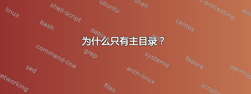 为什么只有主目录？