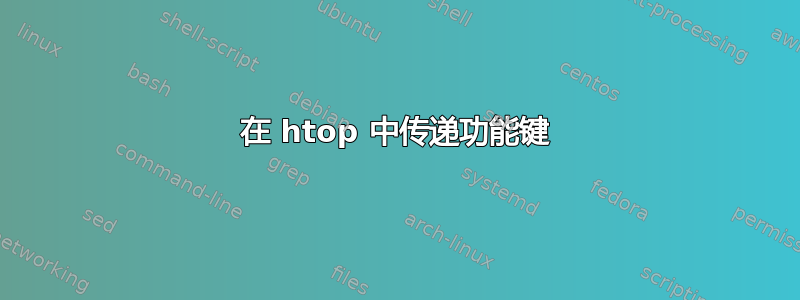 在 htop 中传递功能键