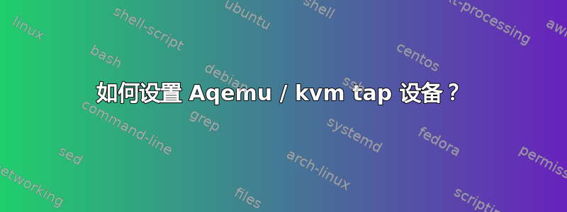 如何设置 Aqemu / kvm tap 设备？