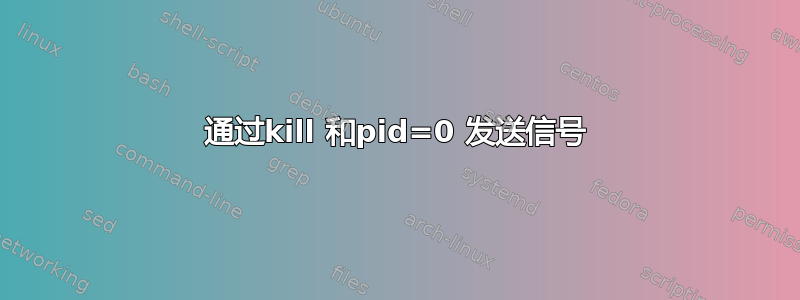 通过kill 和pid=0 发送信号