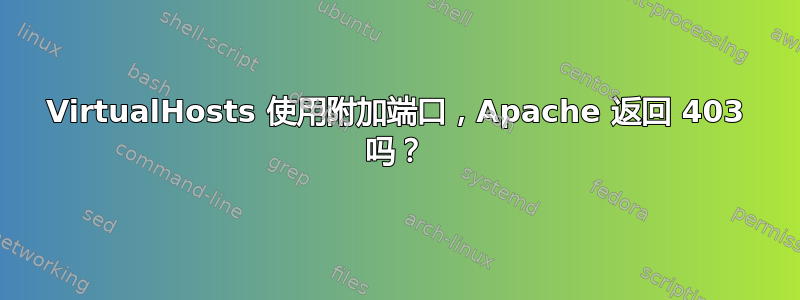 VirtualHosts 使用附加端口，Apache 返回 403 吗？