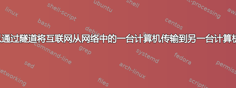 我可以通过隧道将互联网从网络中的一台计算机传输到另一台计算机吗？