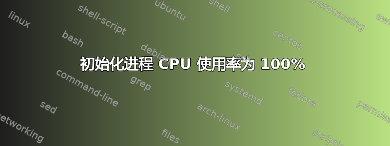 初始化进程 CPU 使用率为 100%