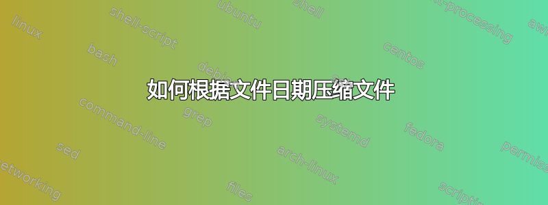 如何根据文件日期压缩文件