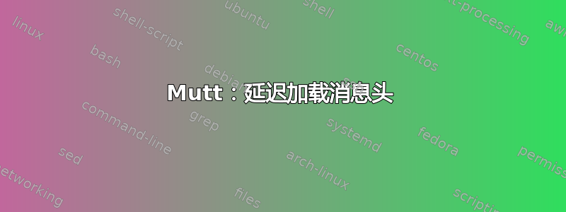 Mutt：延迟加载消息头