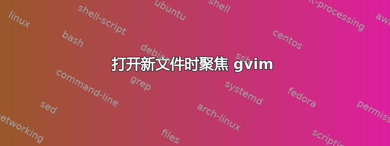 打开新文件时聚焦 gvim