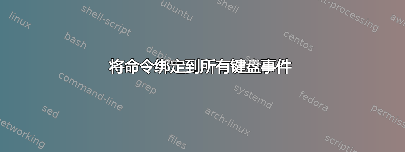 将命令绑定到所有键盘事件