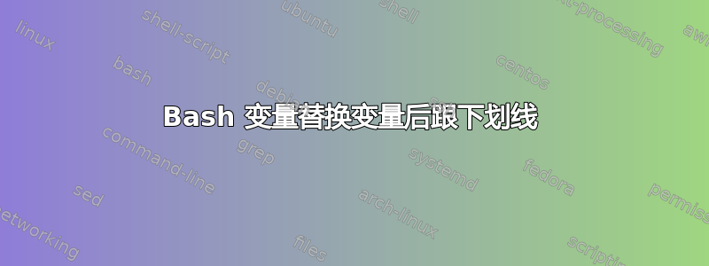 Bash 变量替换变量后跟下划线