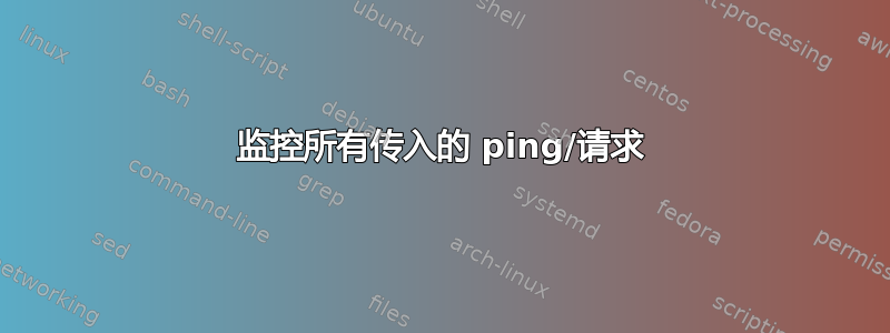 监控所有传入的 ping/请求