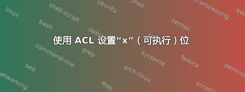 使用 ACL 设置“x”（可执行）位