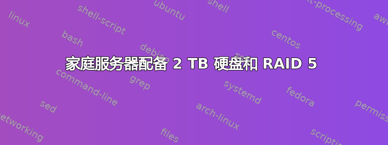 家庭服务器配备 2 TB 硬盘和 RAID 5