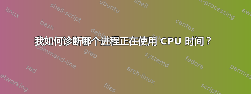 我如何诊断哪个进程正在使用 CPU 时间？