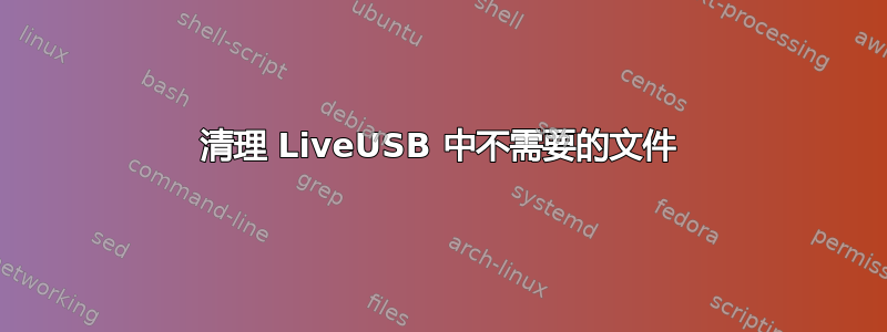 清理 LiveUSB 中不需要的文件