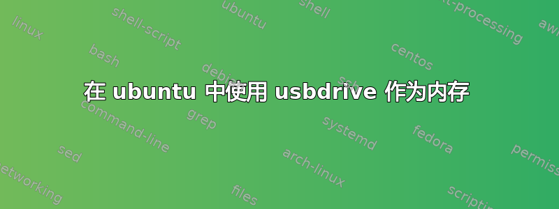 在 ubuntu 中使用 usbdrive 作为内存