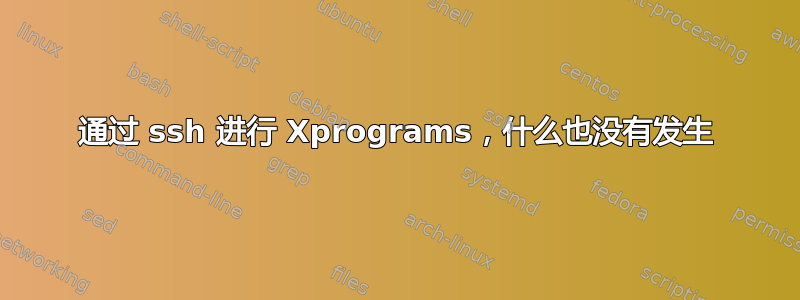 通过 ssh 进行 Xprograms，什么也没有发生