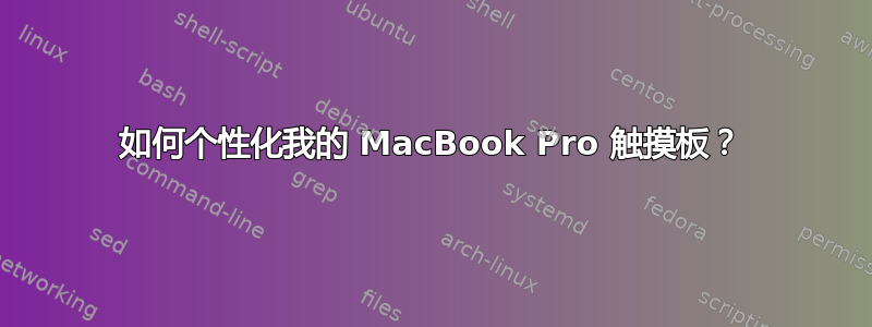 如何个性化我的 MacBook Pro 触摸板？